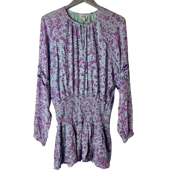 Hemant & Nandita Layla Smocked Waist Mini Dress - Picture 1 of 8